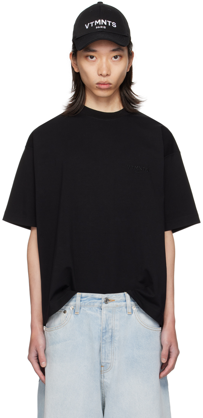 Shop Vtmnts Black Embroidered T-shirt