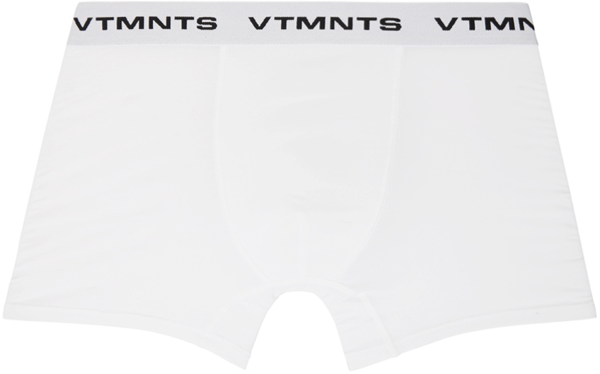 Shop Vtmnts White Logo-woven Boxer Briefs