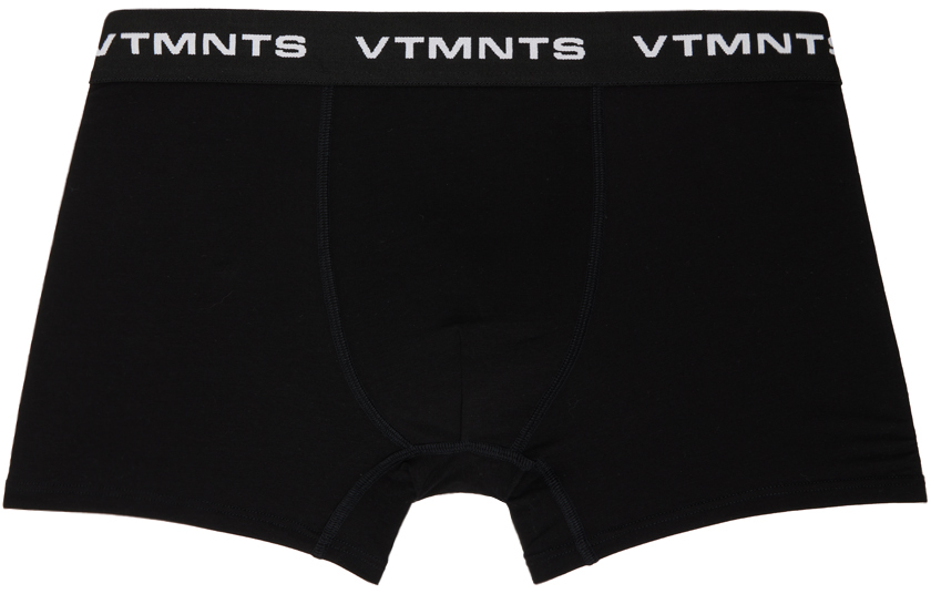 Shop Vtmnts Black Logo-woven Boxer Briefs