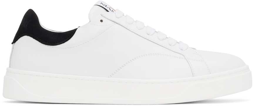 White & Black DDB0 Leather Sneakers