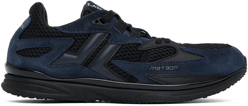 Black & Navy Meteor Sneakers