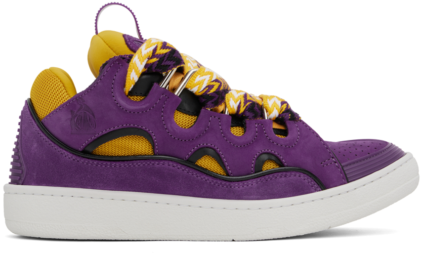 Purple and yellow sneakers deals