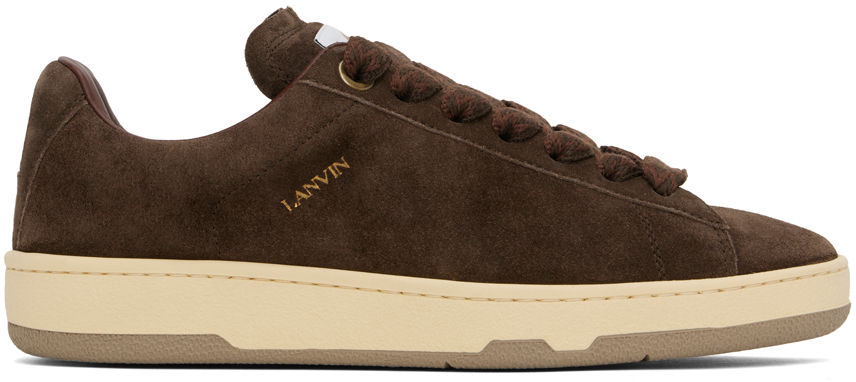 Lanvin: Brown Suede Curb Lite Sneakers | SSENSE