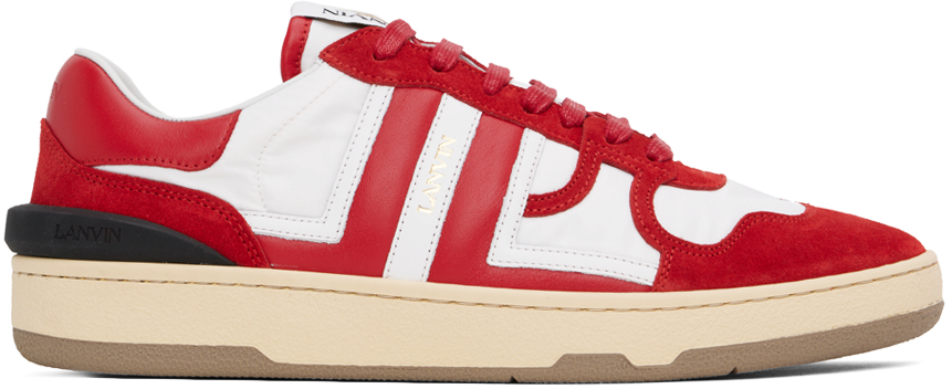 Red & White Clay Sneakers
