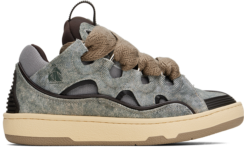 SSENSE Exclusive Blue Curb Denim Sneakers
