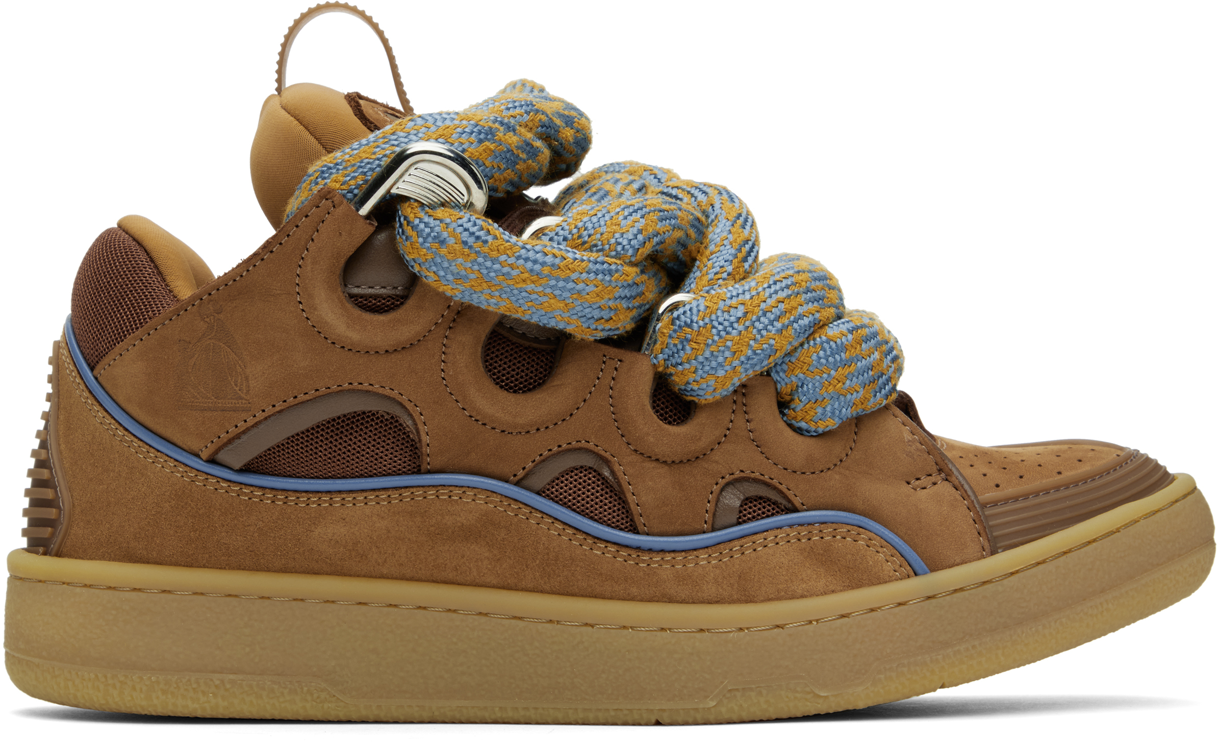 Lanvin Tan Curb Sneakers In 66 Camel