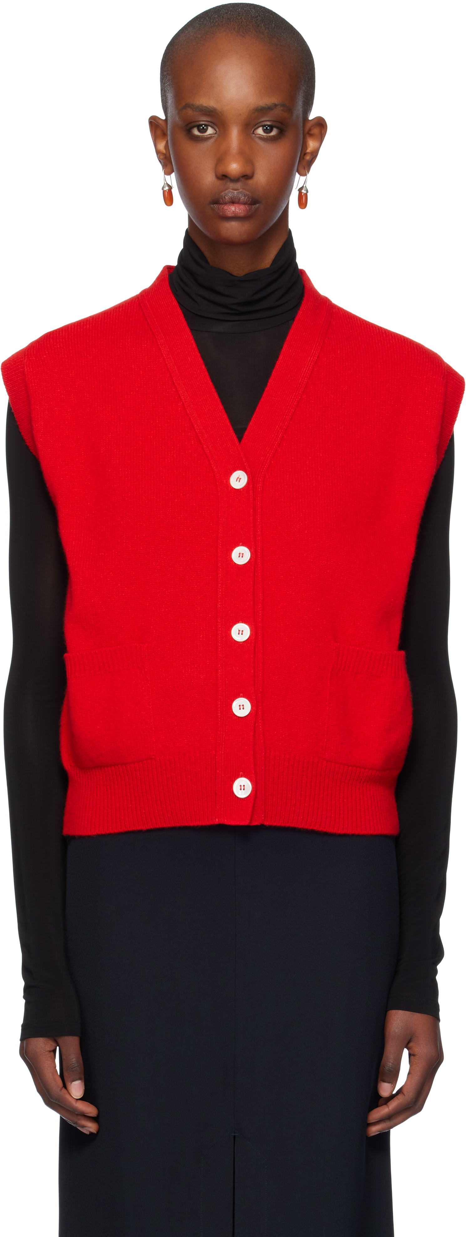 Daughter &Daughter Black Wexford Waistcoat Cardigan