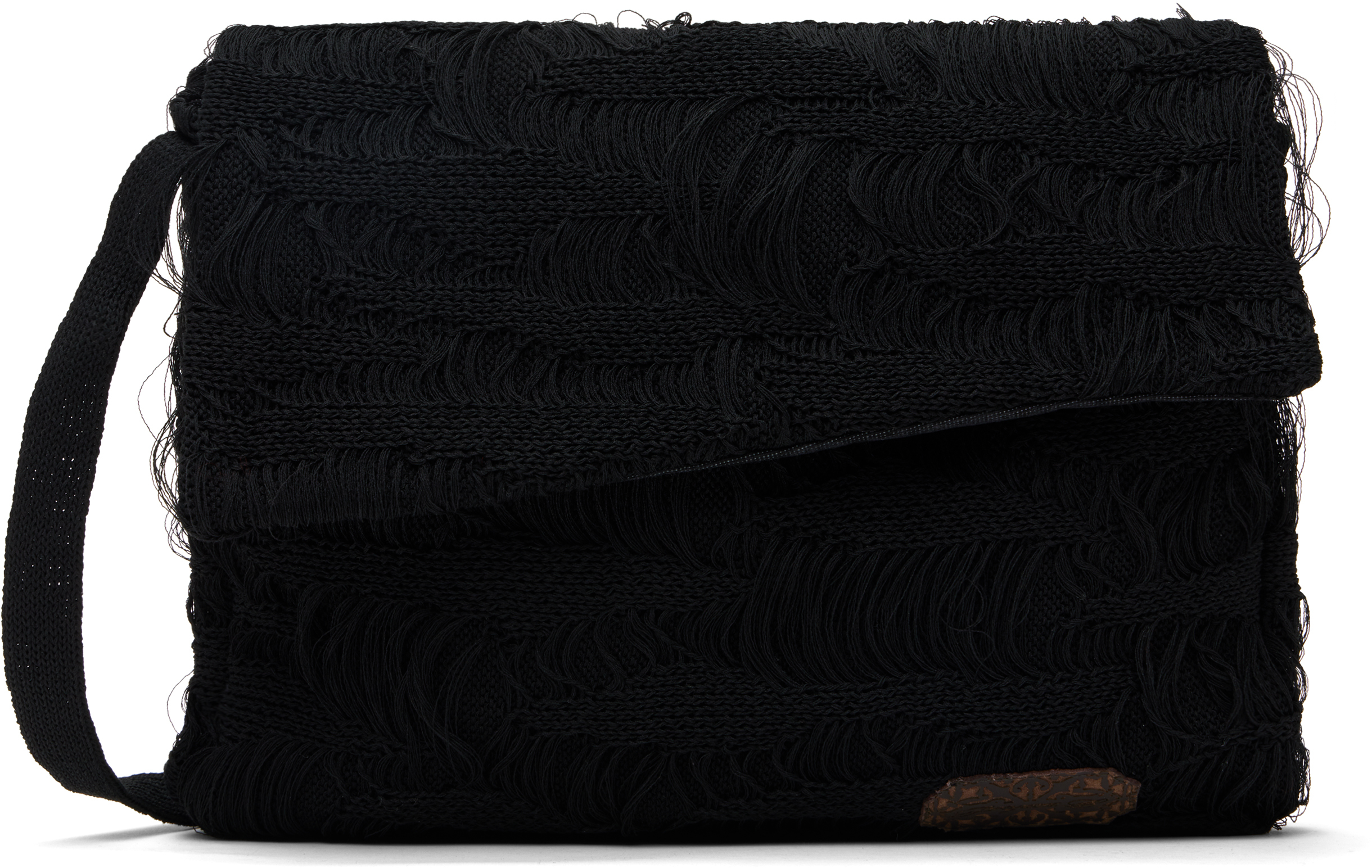 Professor. E Black Destroyed Knit Bag