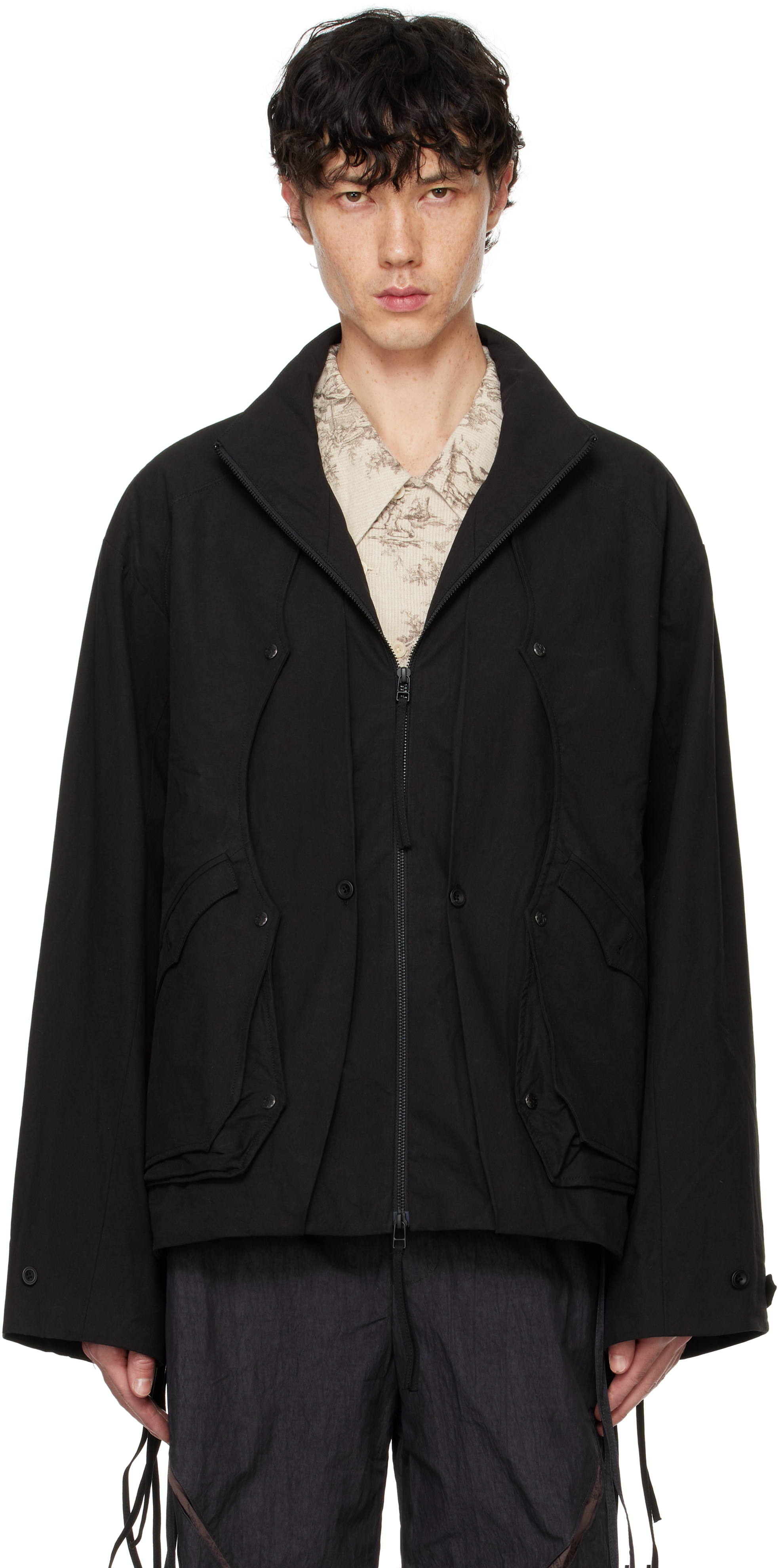 Shop Professor.e Black Poncho Jacket