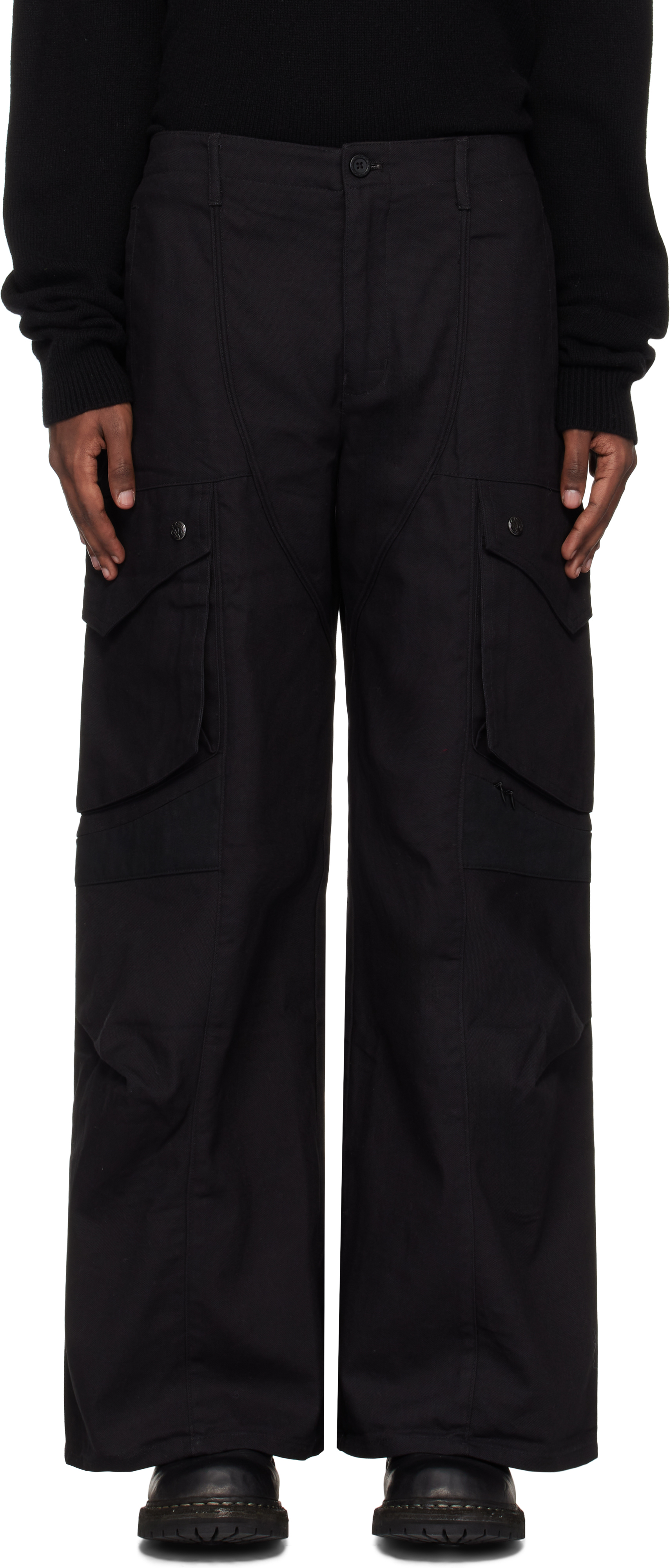 Shop Professor.e Black E Cargo Pants