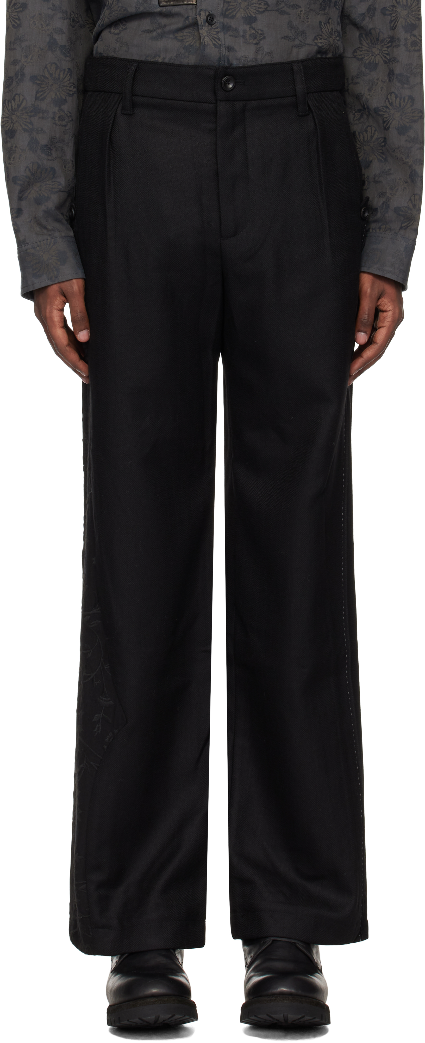 Shop Professor.e Black E Trousers