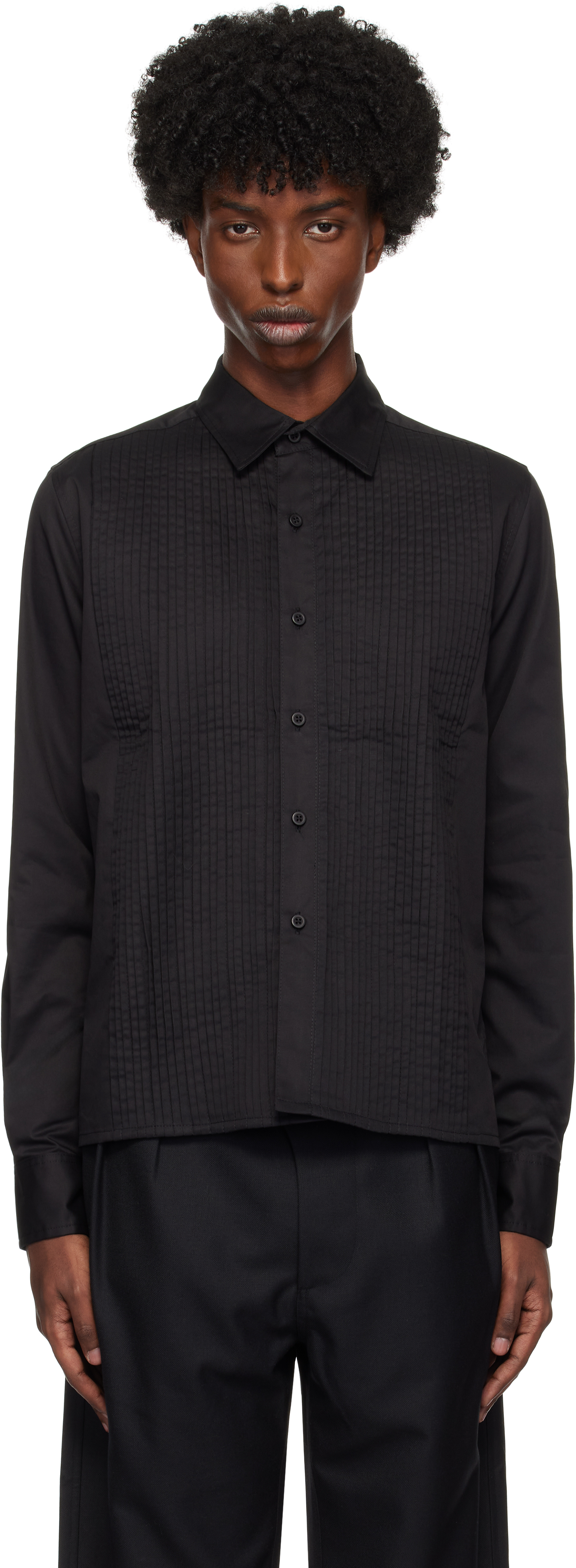 Shop Galilee-by-sea Black Evening Dress Shirt