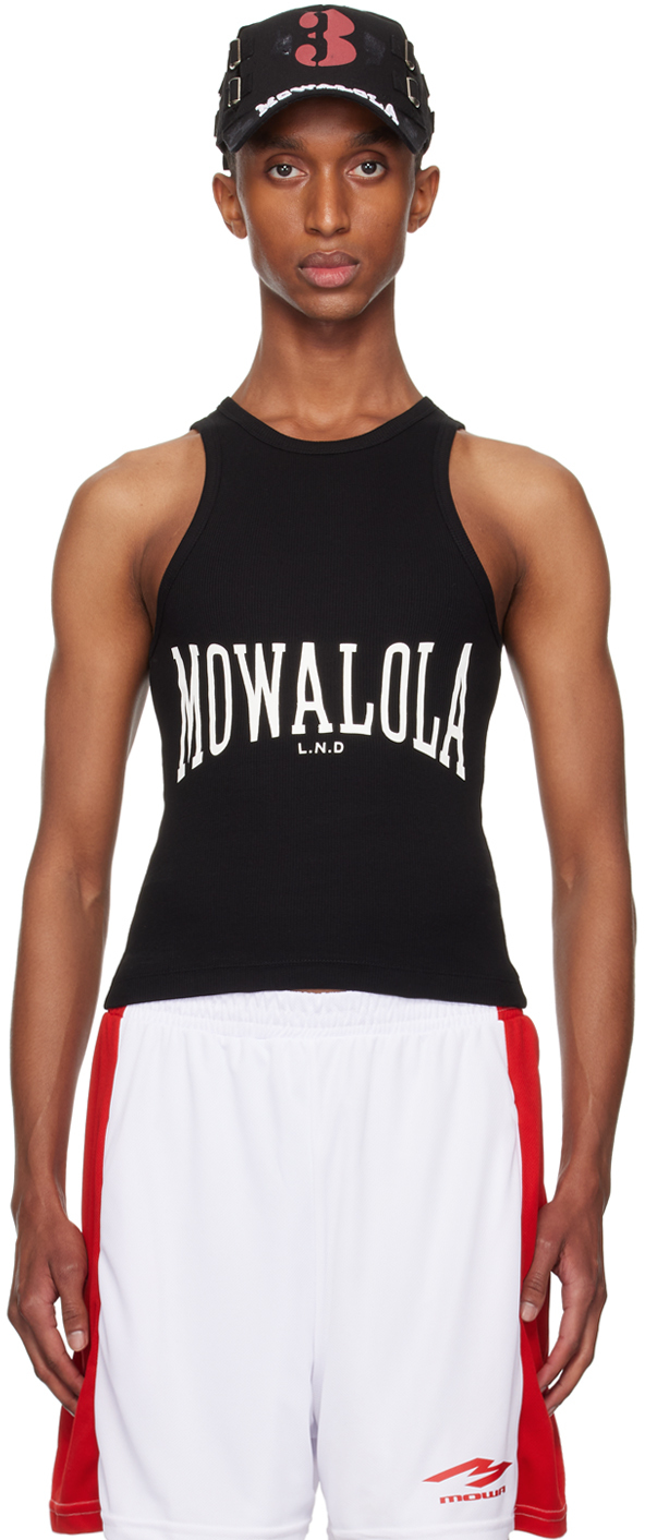 Shop Mowalola Black Sweat Tank Top