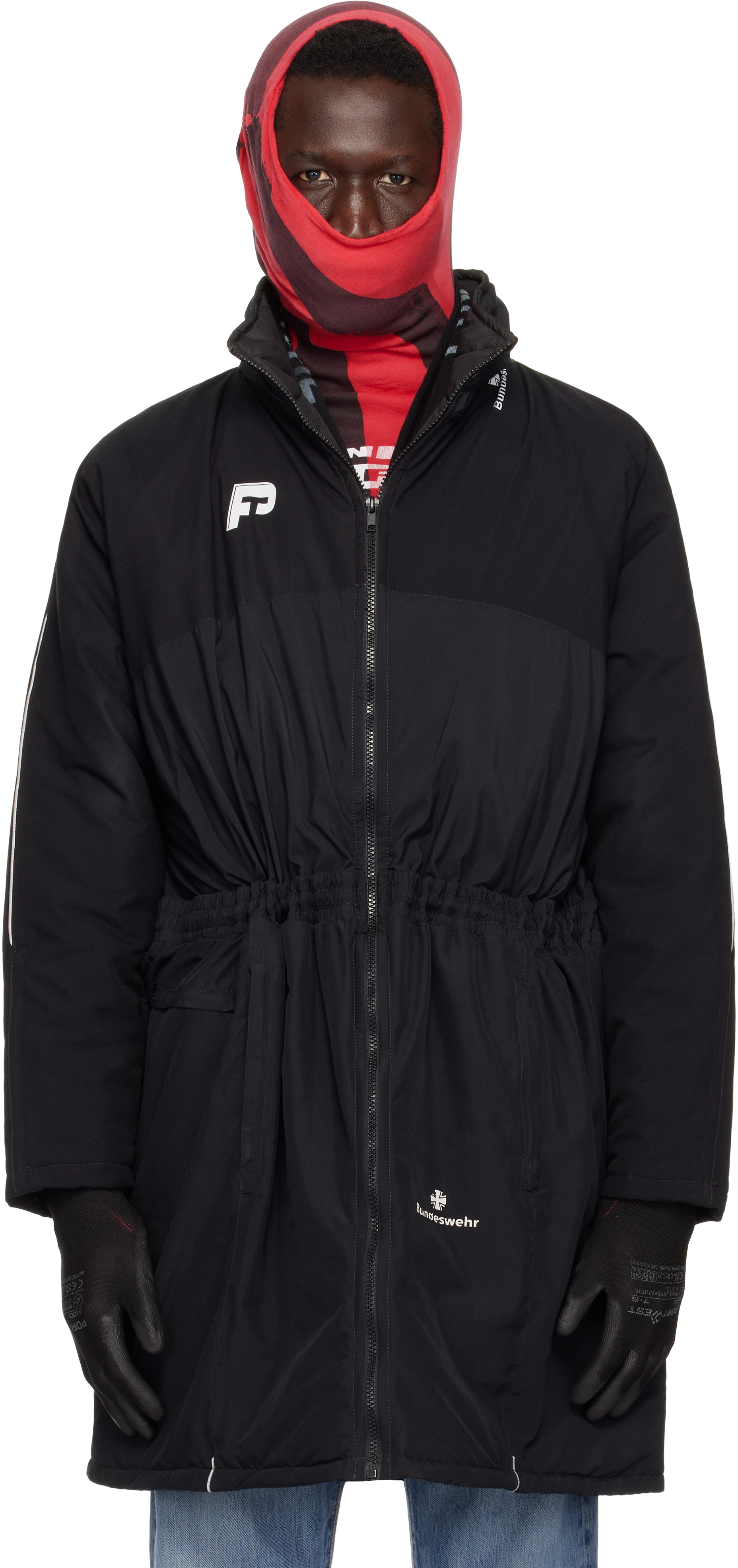 Prototypes: Black Trackpant Coach Parka Jacket | SSENSE