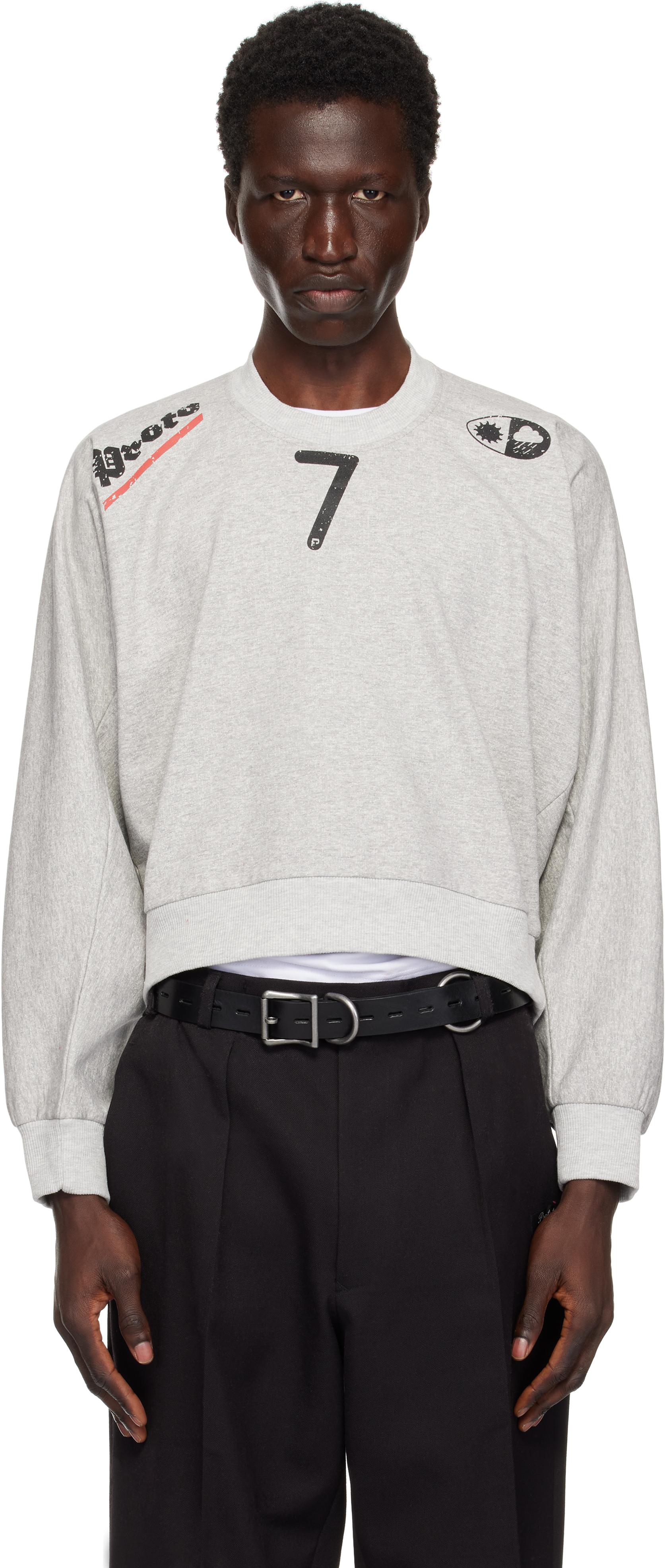 Gray Shrunken Sweatshirt by Prototypes on Sale