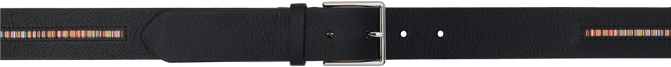 Paul Smith Black Stripe Belt In 79 Blacks