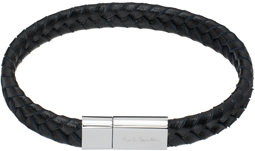 Black Braided Leather Bracelet