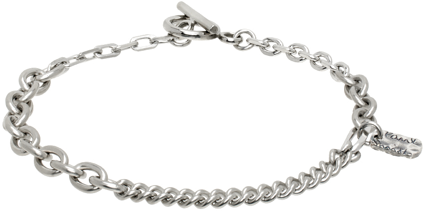 Silver Mixed Chain Bracelet