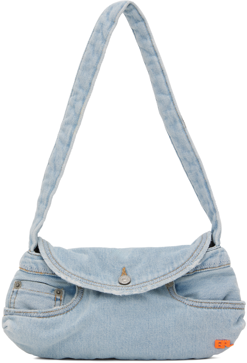 Shop Erl Blue Levi's Edition Denim Bag