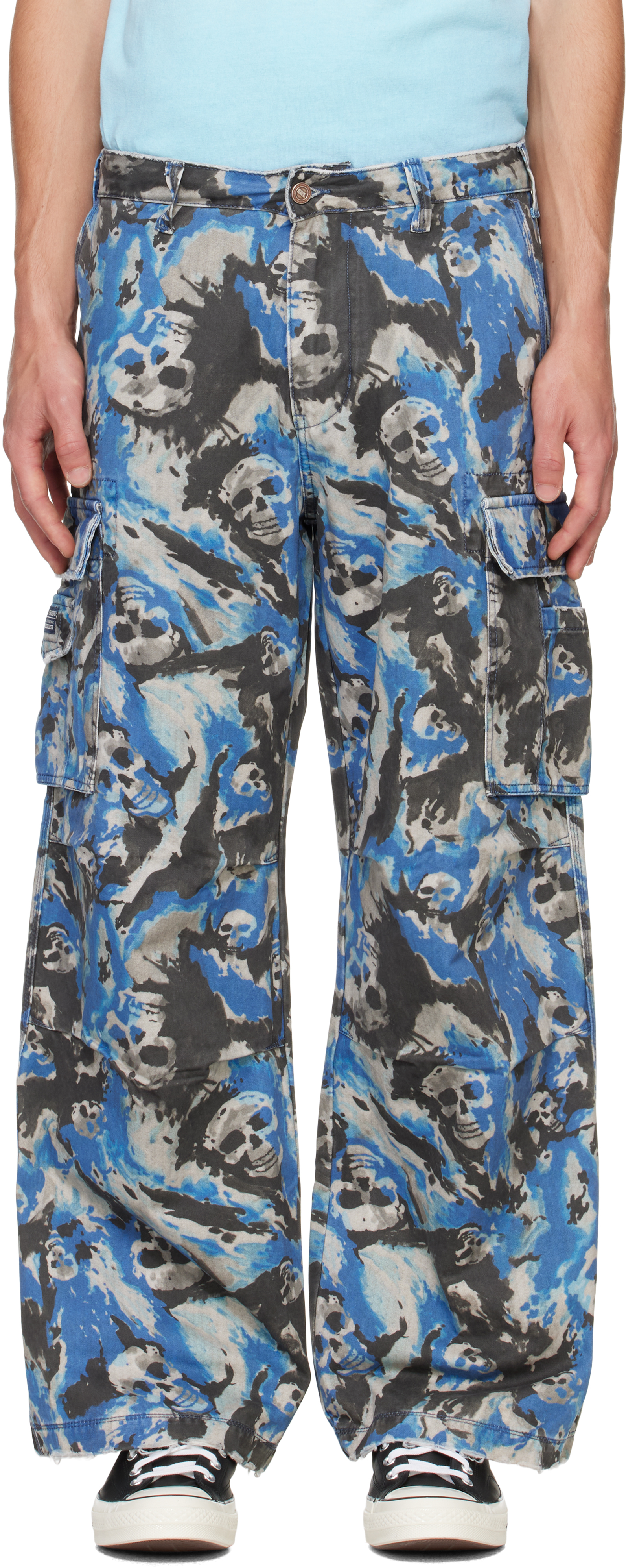 Blue Skull Cargo Pants