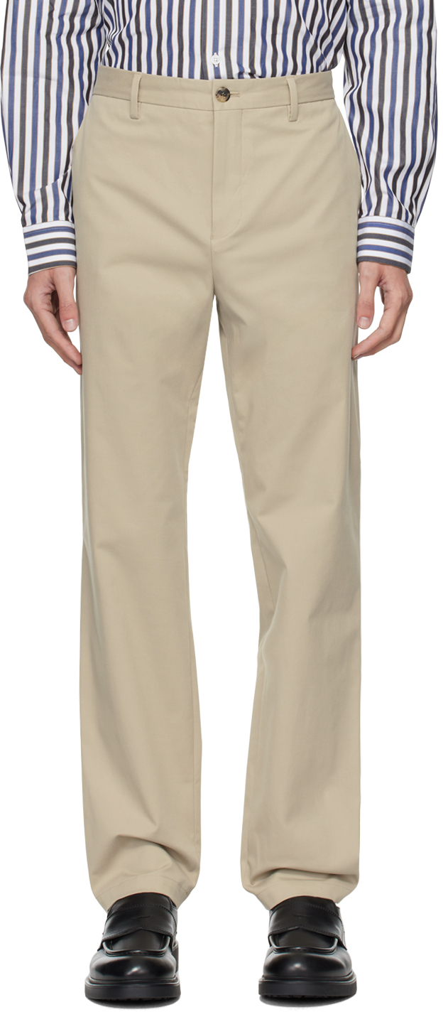 Shop Paul Smith Beige Fine Trousers In 63a -