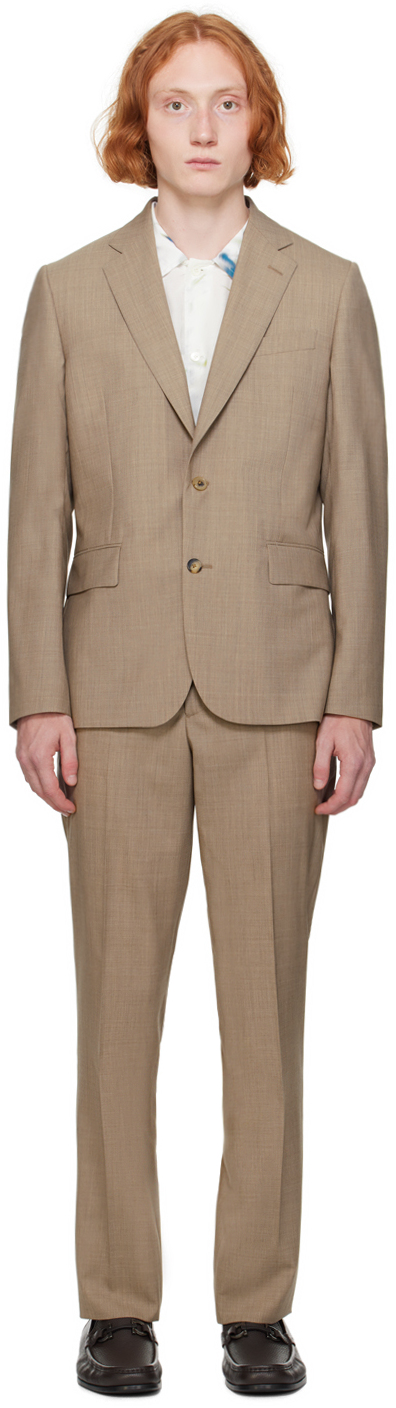 Shop Paul Smith Tan 'the Brierley' Suit In 60 Browns