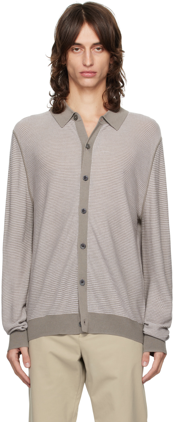 Taupe Button Through Cardigan