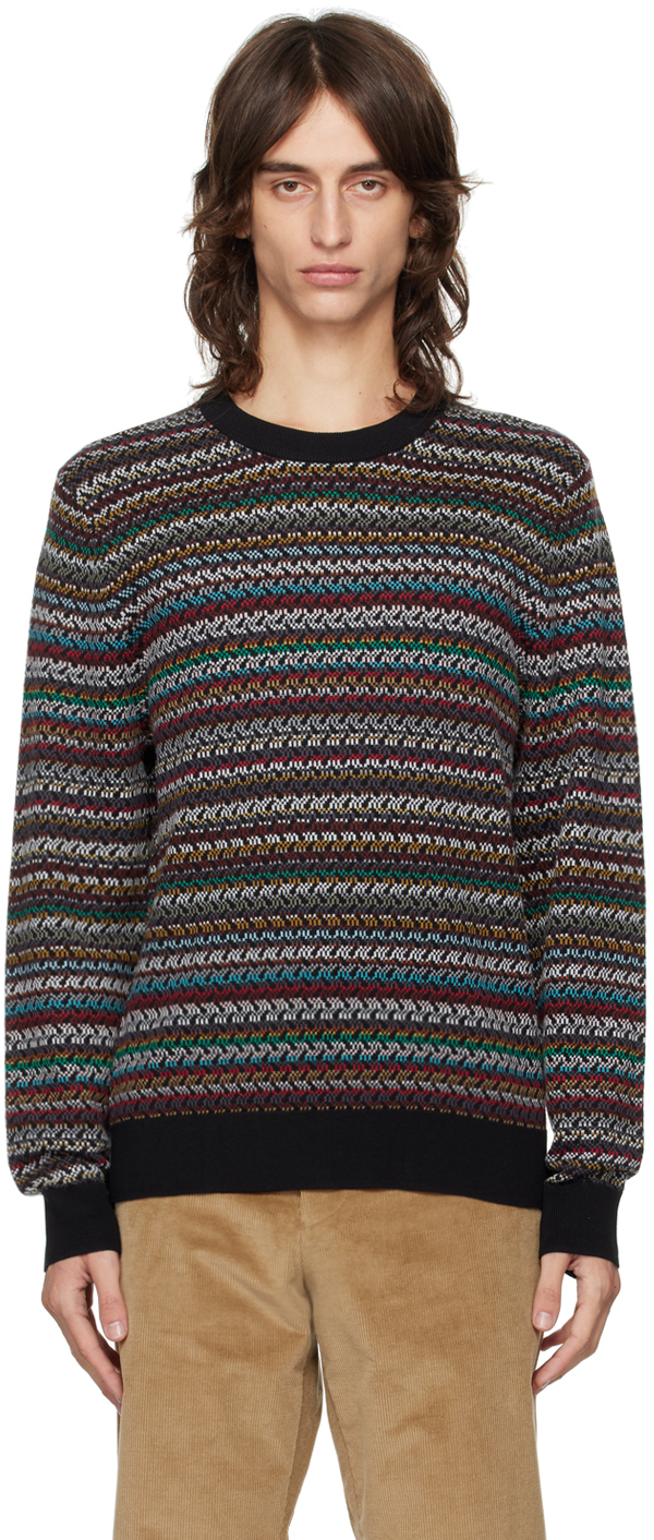 Shop Paul Smith Multicolor Crewneck Sweater In 92 Multicolour