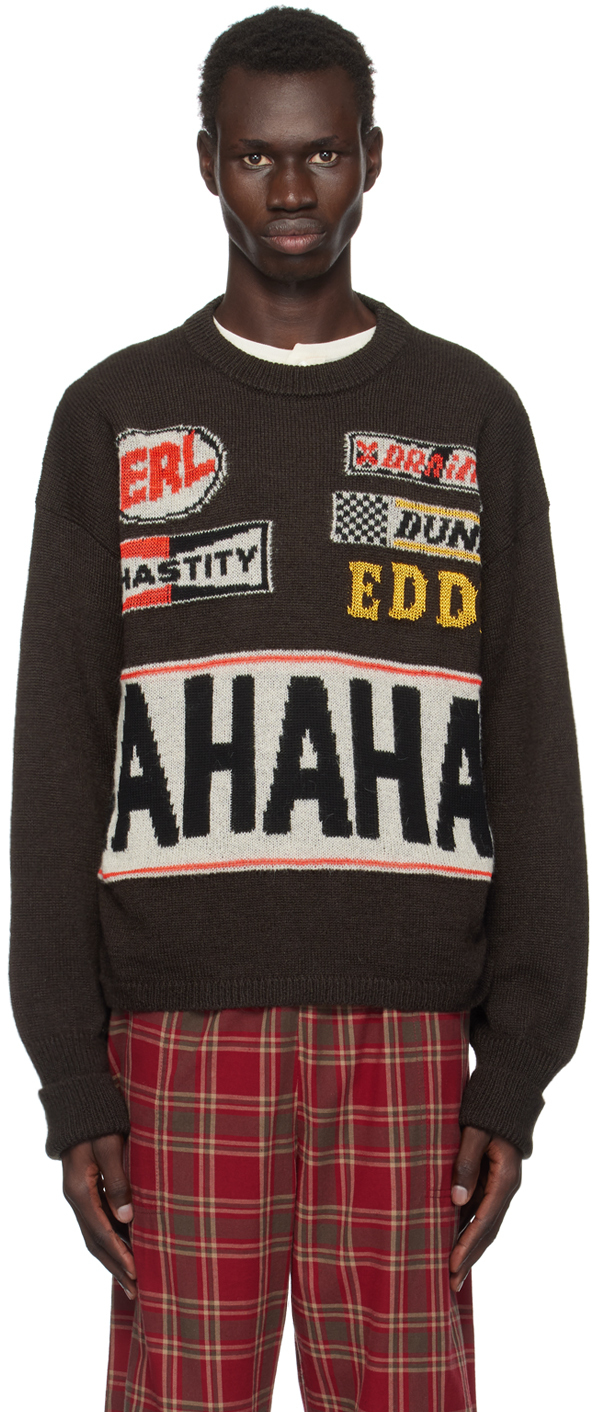 Brown 'HAHAHAH' Sweater