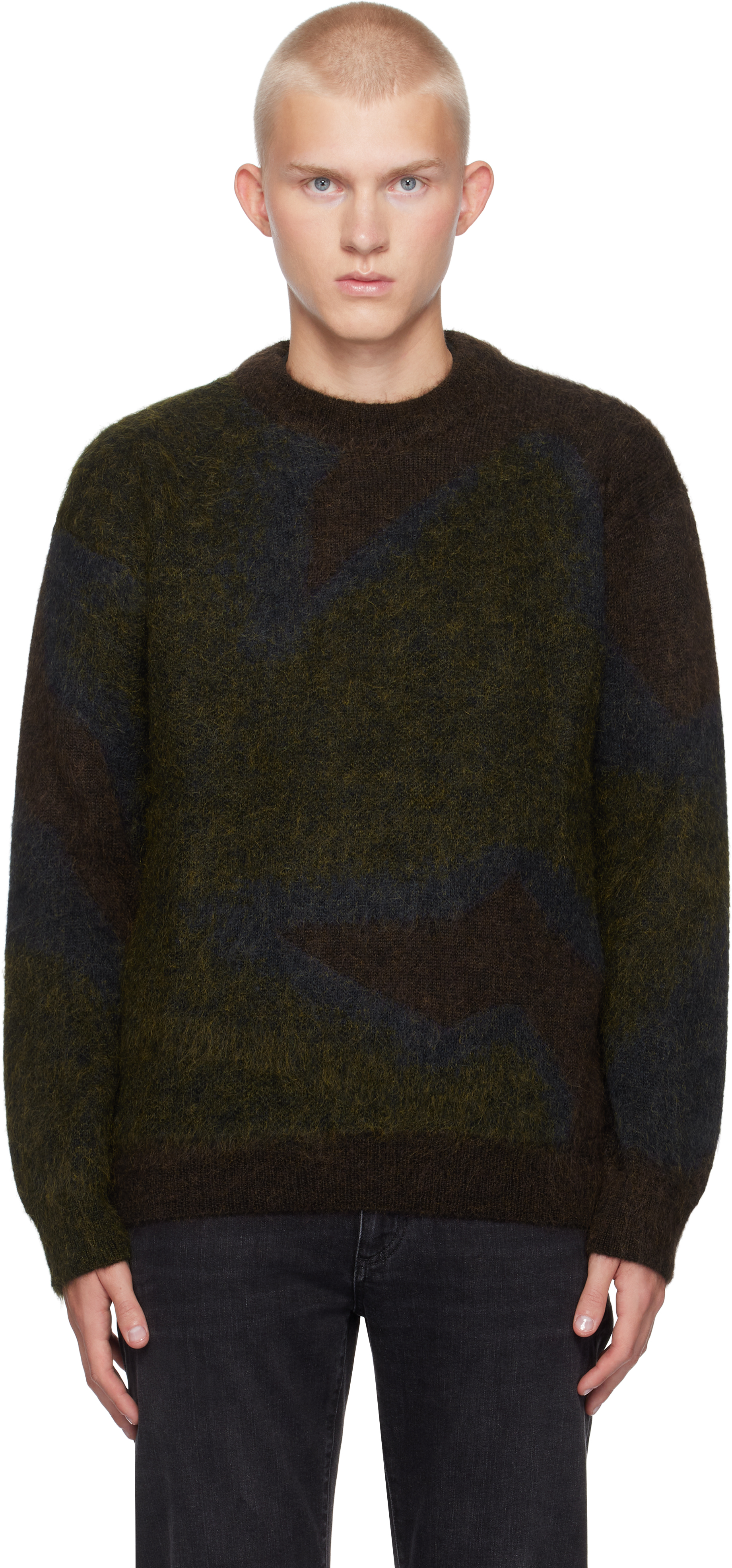 Green Photogram Leaves Mohair-Blend Sweater by Paul Smith on
