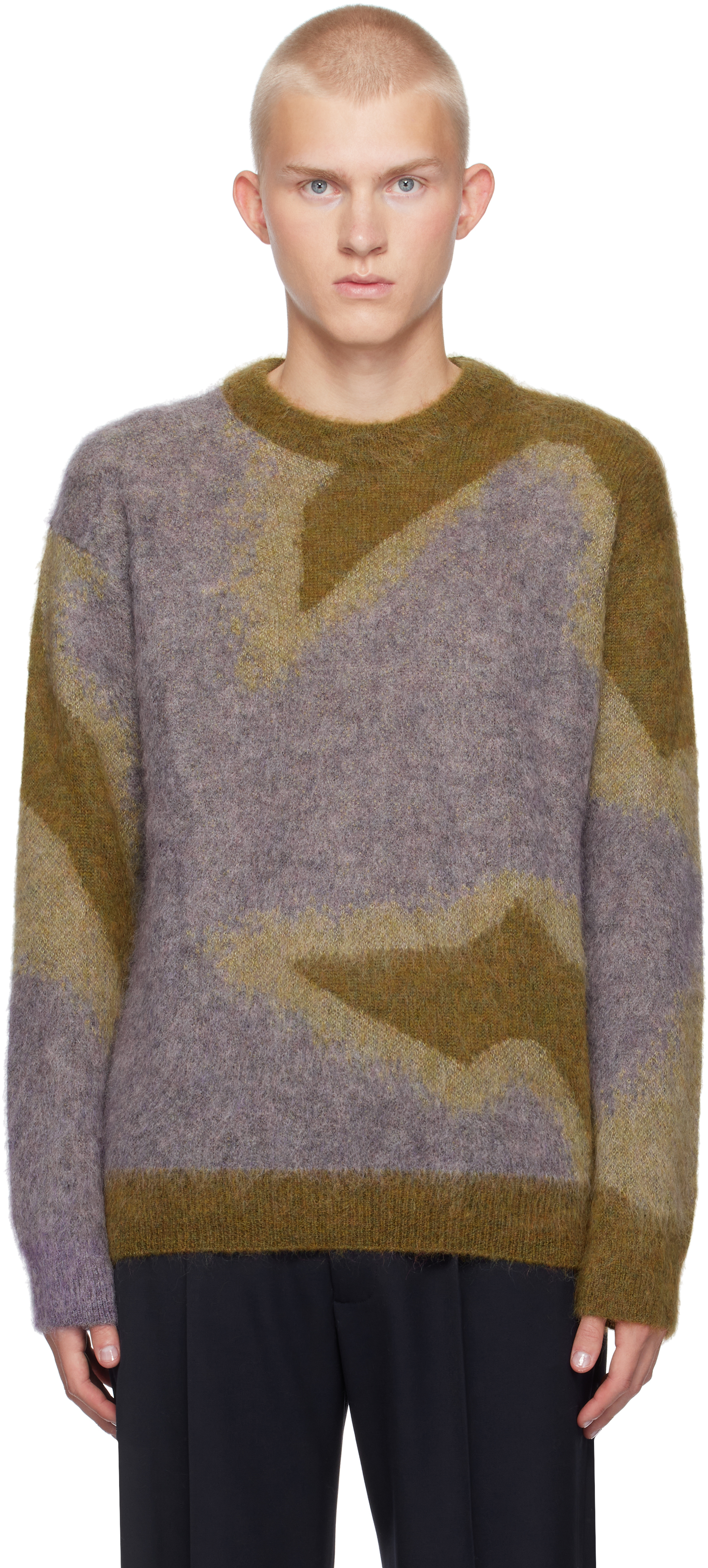 Shop Paul Smith Multicolor Photogram Leaves Mohair-blend Sweater In 10