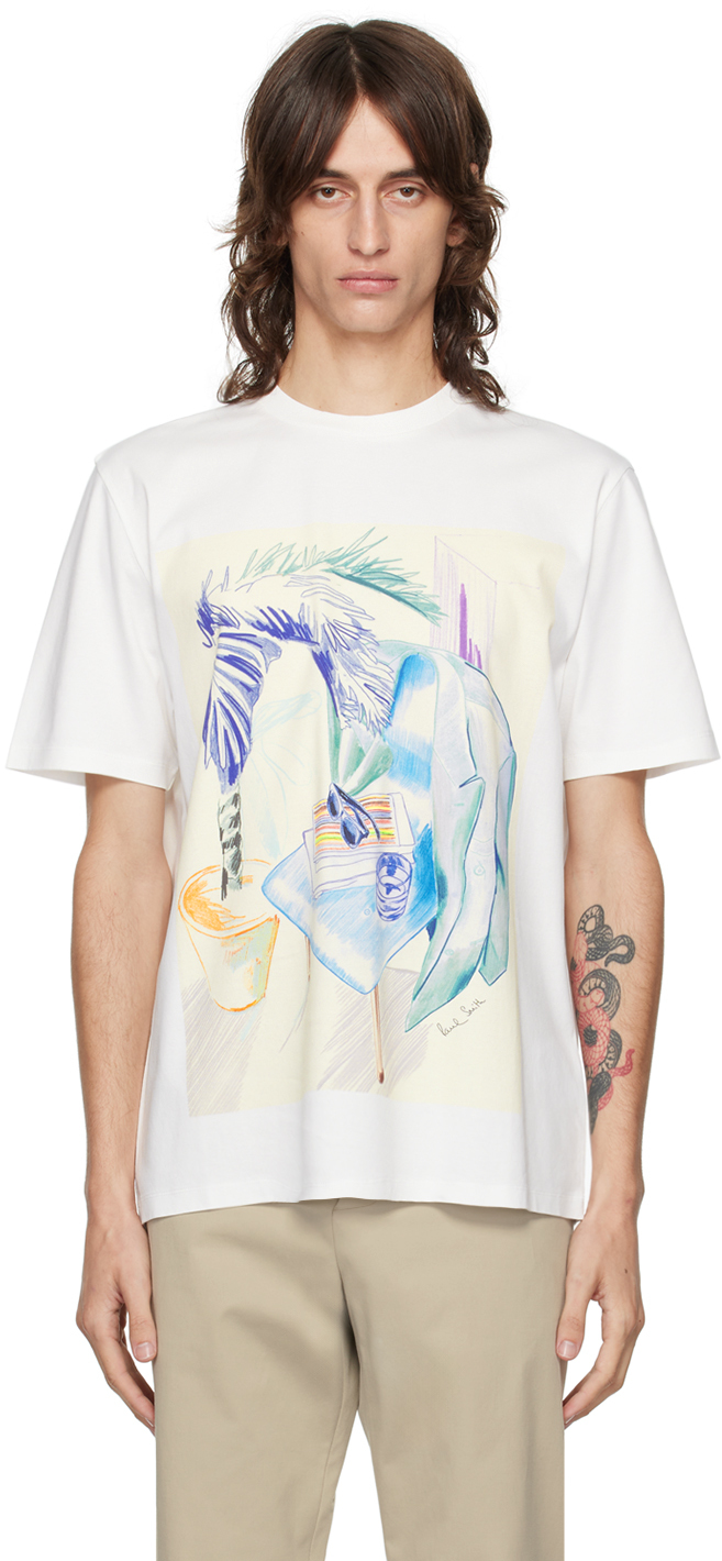 White Life Drawing T-Shirt