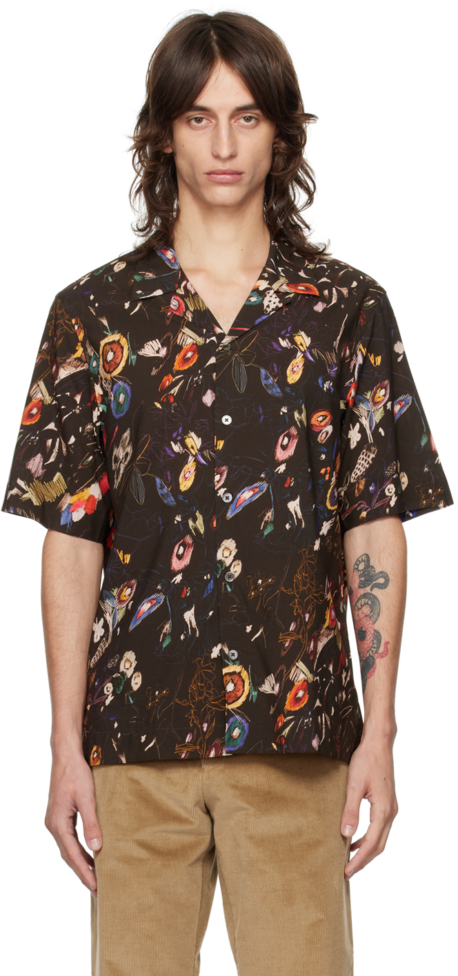 Shop Paul Smith Black Printed Shirt In 79 Blacks