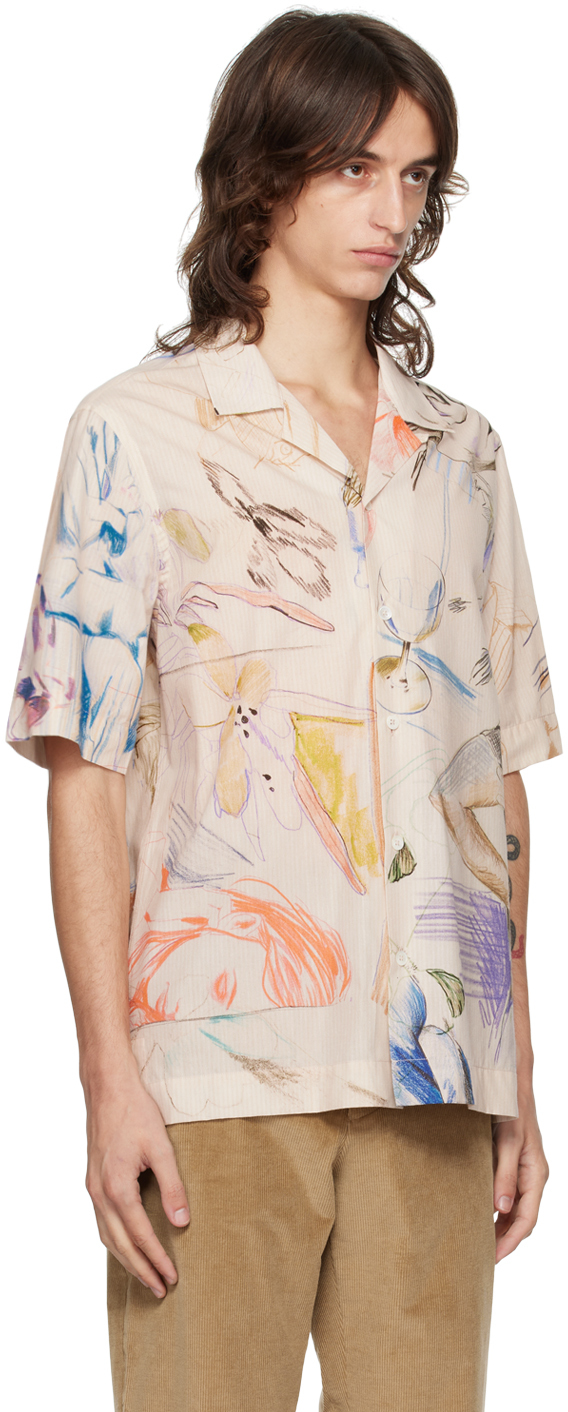 Paul Smith Abstract-print Cotton Shirt In 92 Multicolour