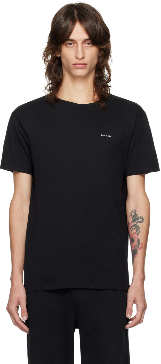 Five-Pack Black Crewneck T-Shirts