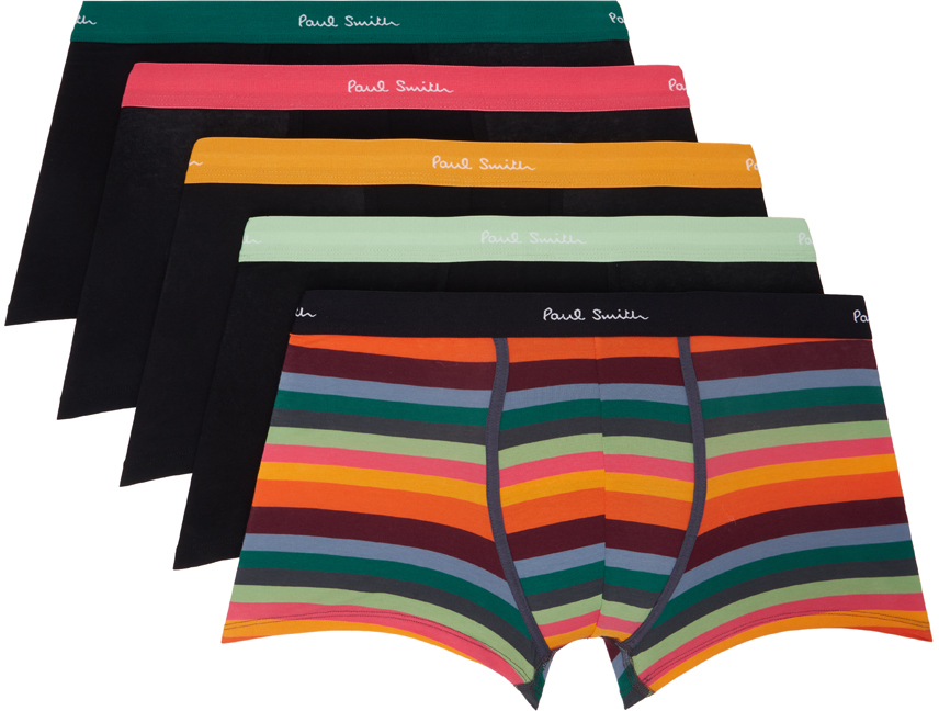 Five-Pack Multicolor 'Artist Stripe' Boxer Briefs