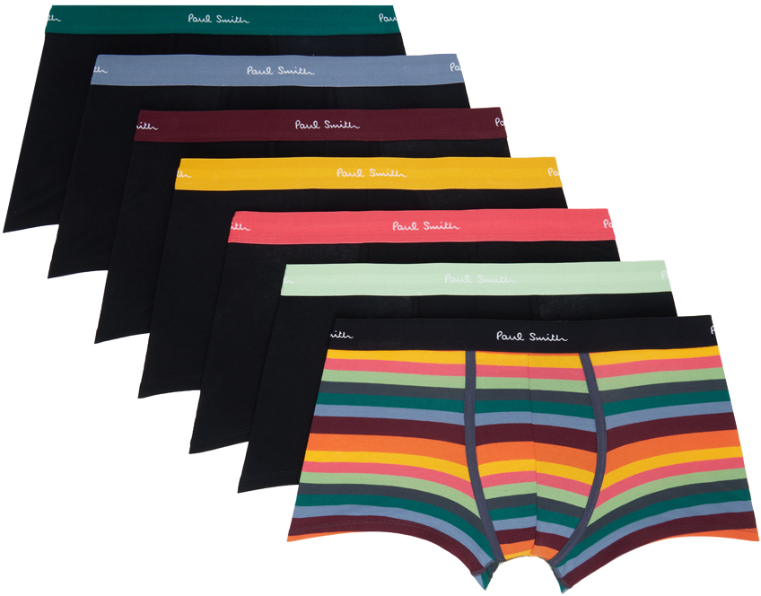 Seven-Pack Black & Multicolour Boxers