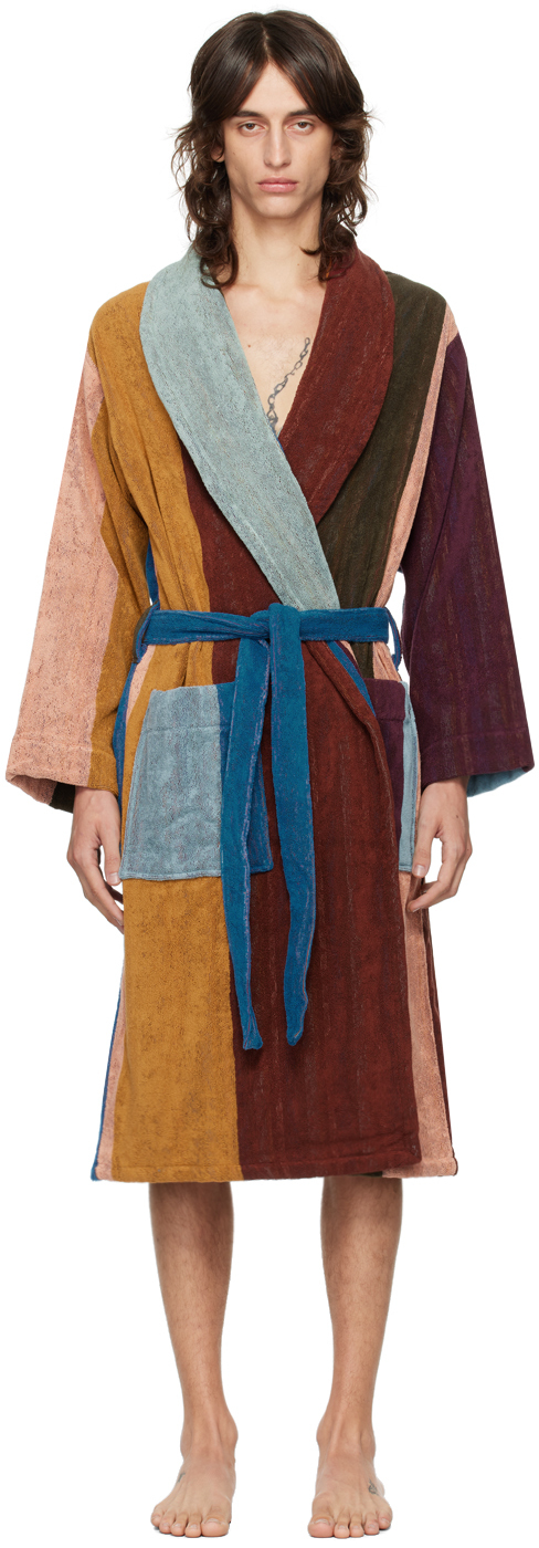 Shop Paul Smith Multicolor Artist Stripe Robe In 96 Multicolour