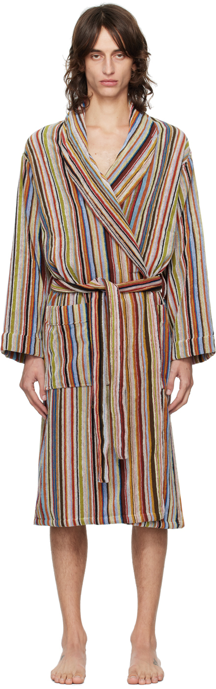 Multicolor Signature Stripe Robe