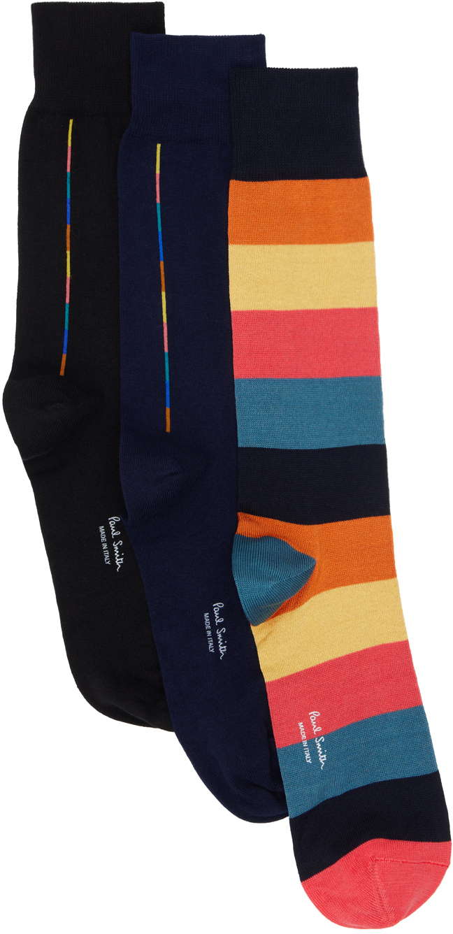 Three-Pack Multicolor Artist Mix Socks