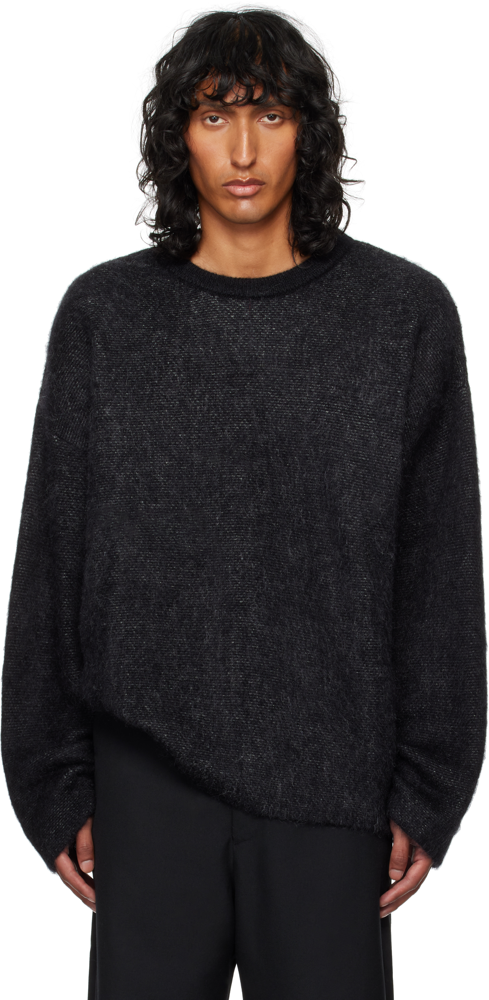 Black Entourage Mohair Knit Sweater