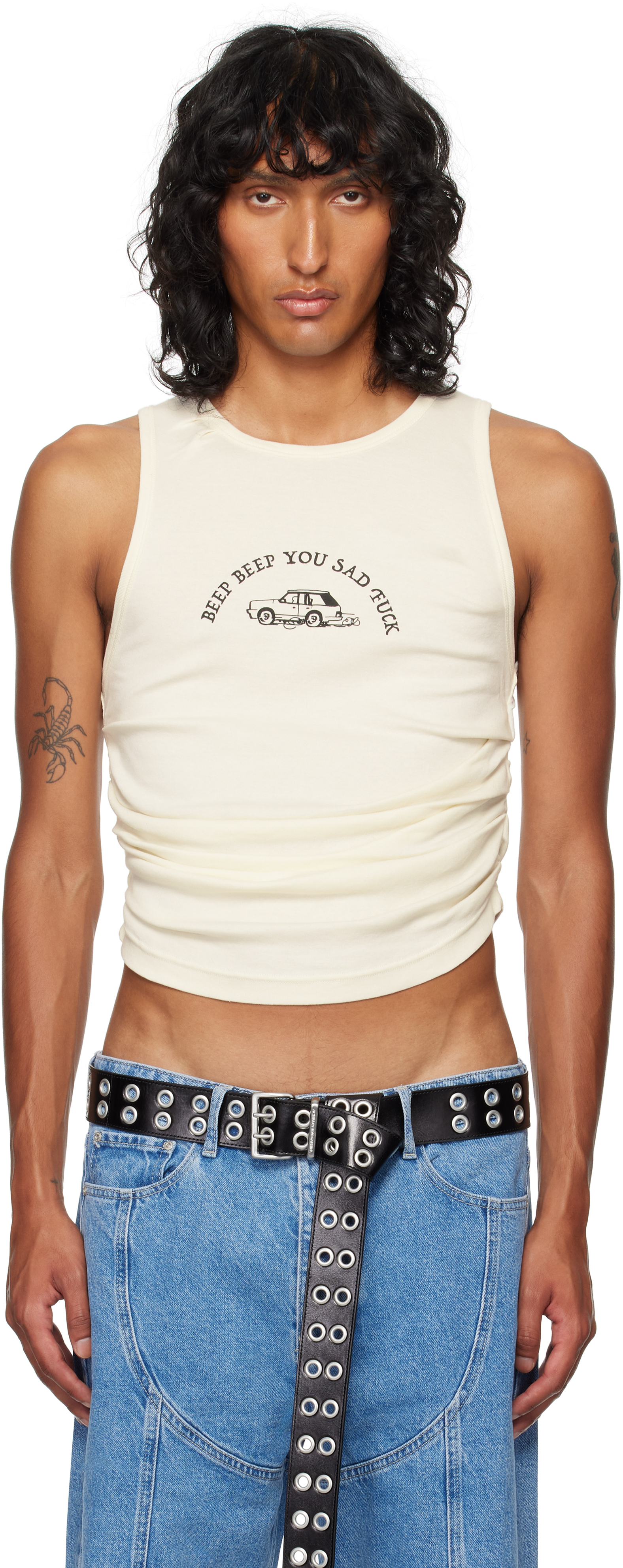 Off-White Tye Wrinkle Tank Top