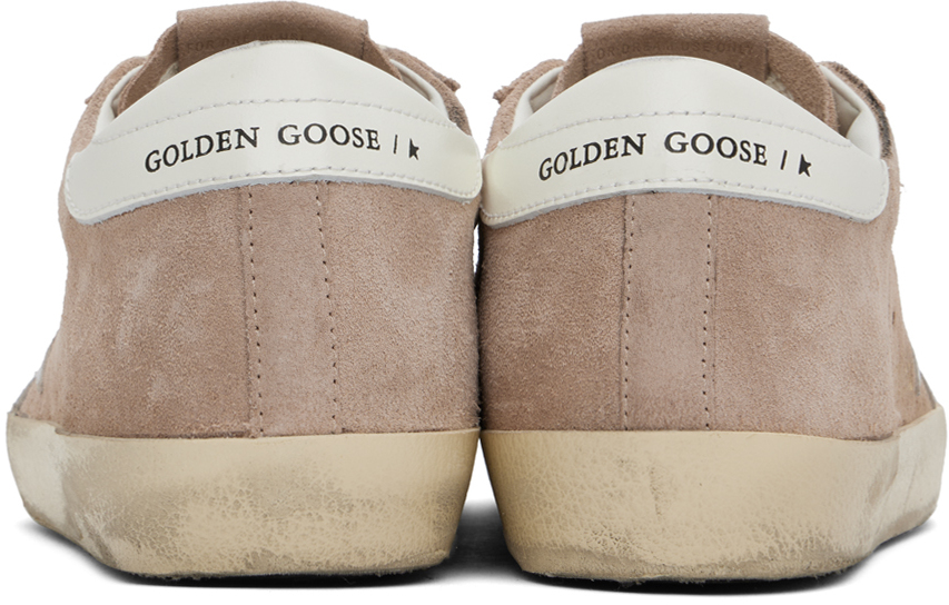 Golden Goose Superstar Suede Embroidered Low-top Sneakers In Pink/silv/wht 25737