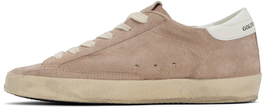 Golden Goose Superstar Suede Embroidered Low-top Sneakers In Pink/silv/wht 25737