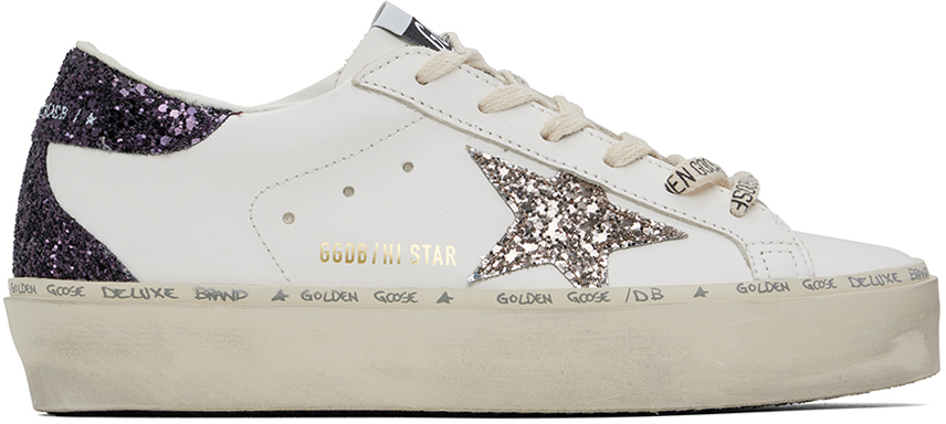 スニーカー Golden  Sneaker Hi Star White Lilac GOLDEN GOOSE Hi Star Women's White/Lilac Leather Sneakers