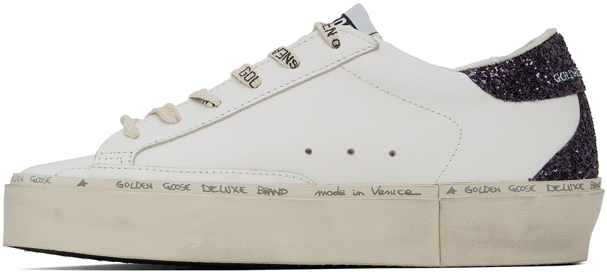 Golden Goose Leather Hi Star Sneakers In Wht/cinder/cab 11934