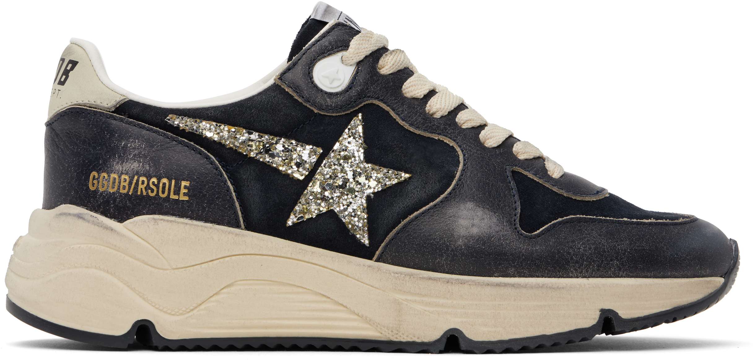 Shop Golden Goose Navy Running Sole Sneakers In Dbl/eclp/pt/ice50869