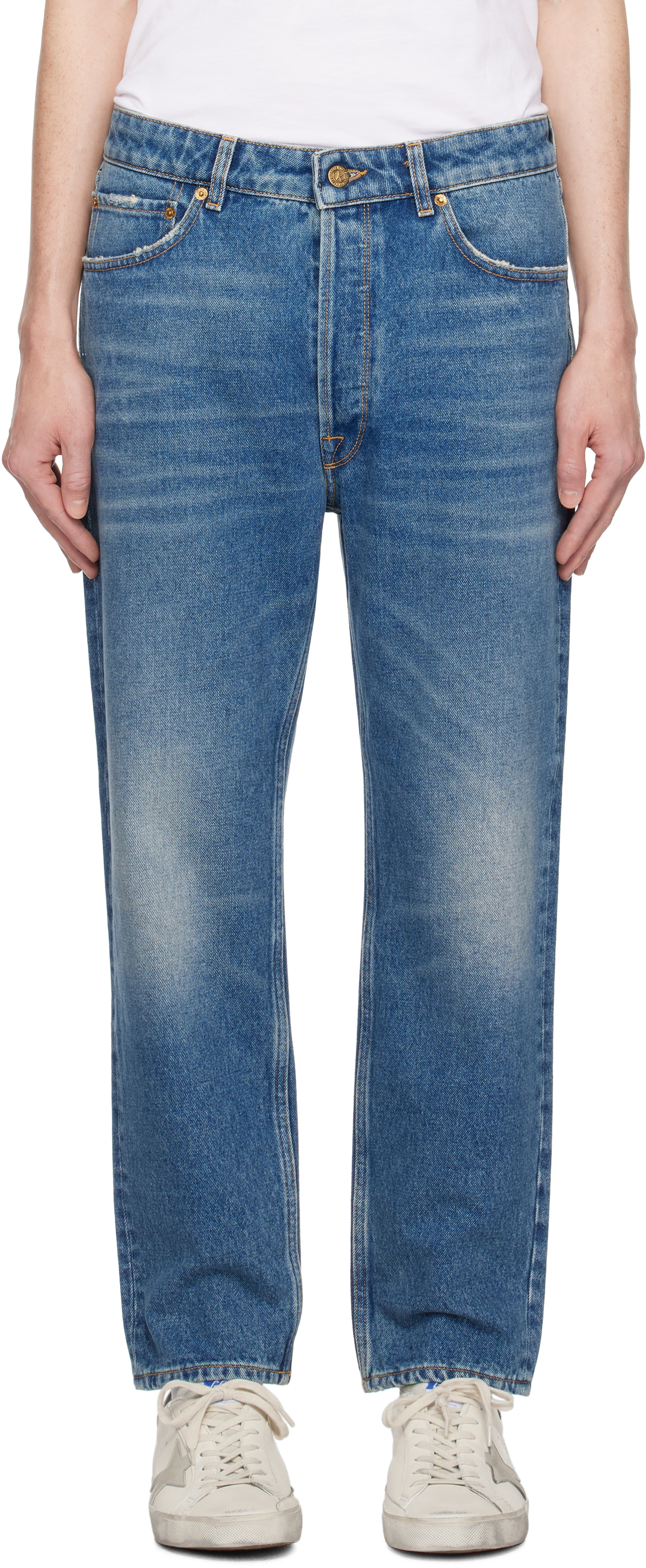 Blue Slim Fit Medium Wash Jeans