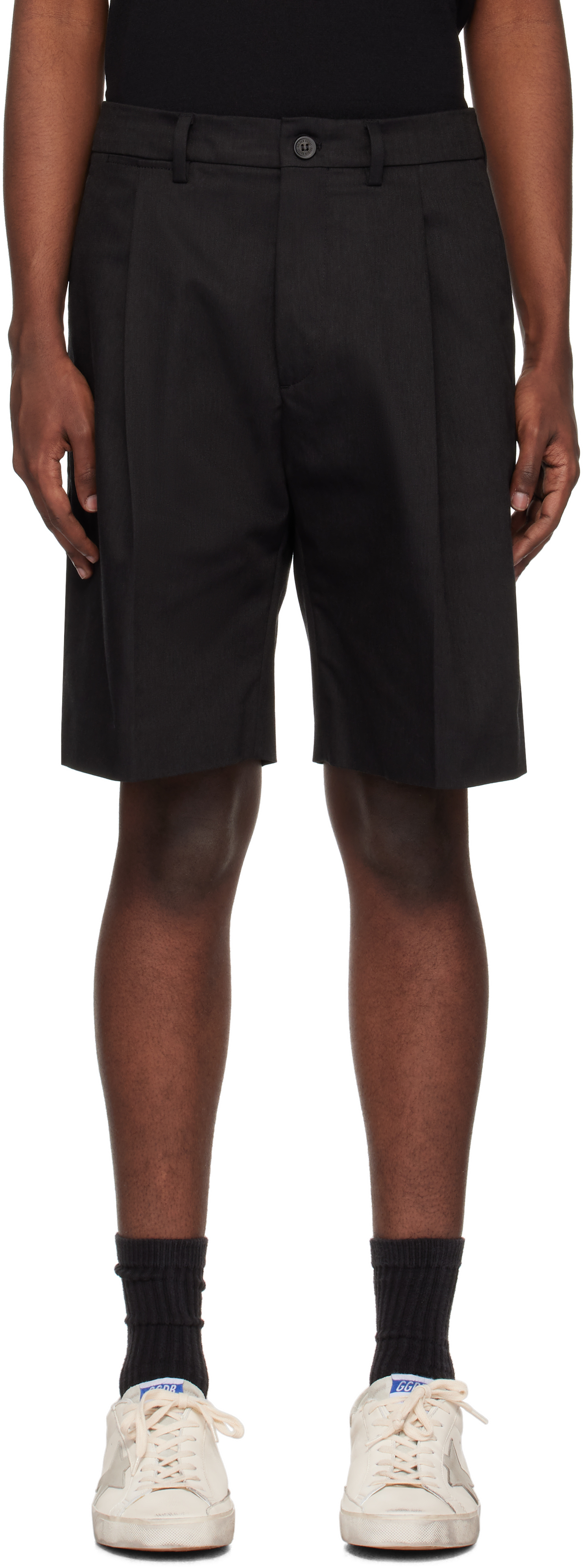 Black Cotton Shorts