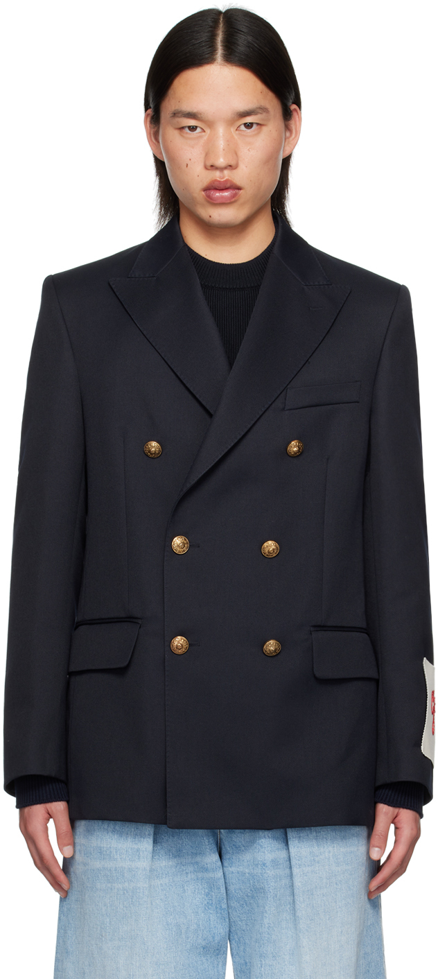 Navy Double-Breasted Blazer